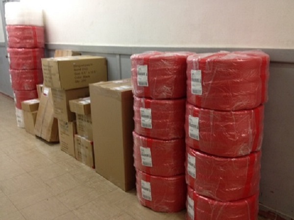 Red Bubble Wrap Shipping to Customers to be used as Christmas Packaging